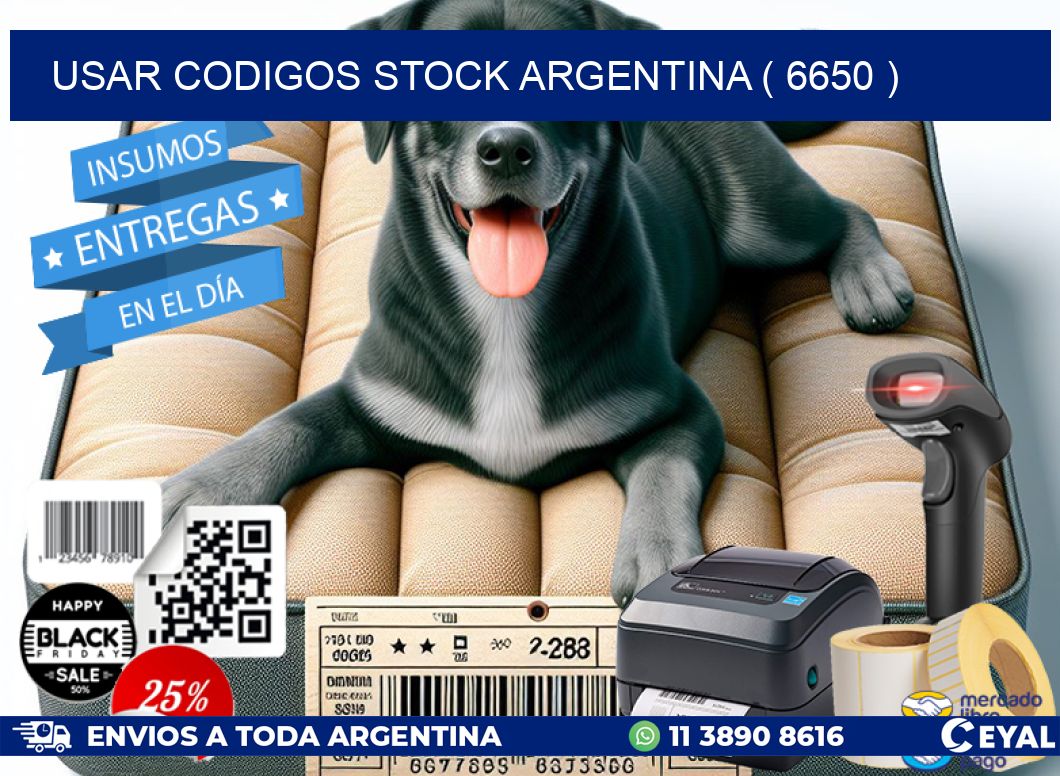 USAR CODIGOS STOCK ARGENTINA ( 6650 )