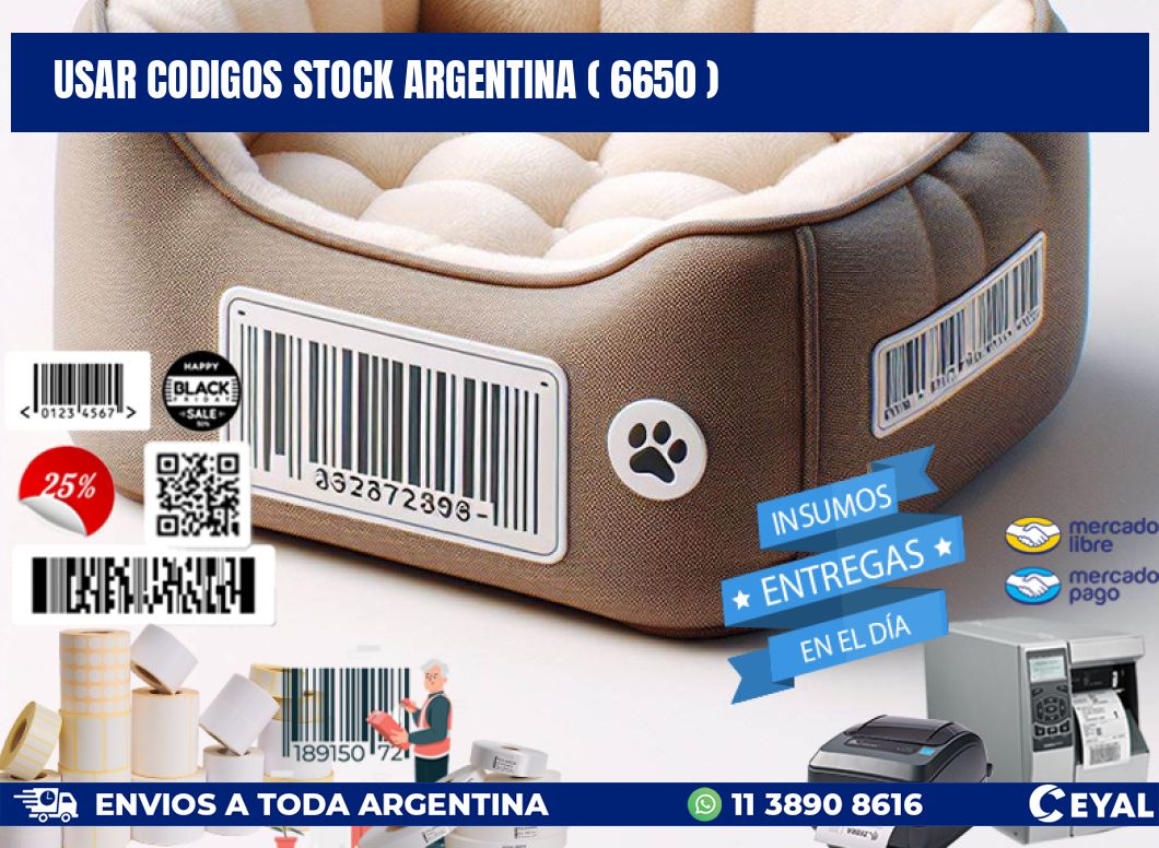 USAR CODIGOS STOCK ARGENTINA ( 6650 )