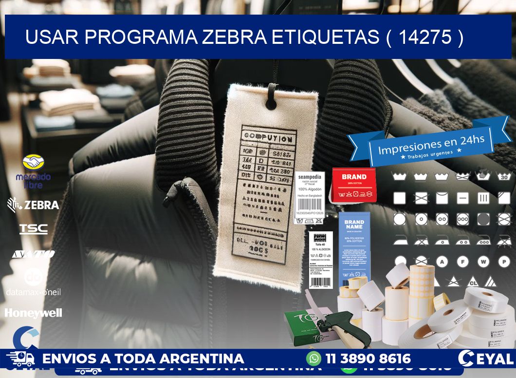 USAR PROGRAMA ZEBRA ETIQUETAS ( 14275 )