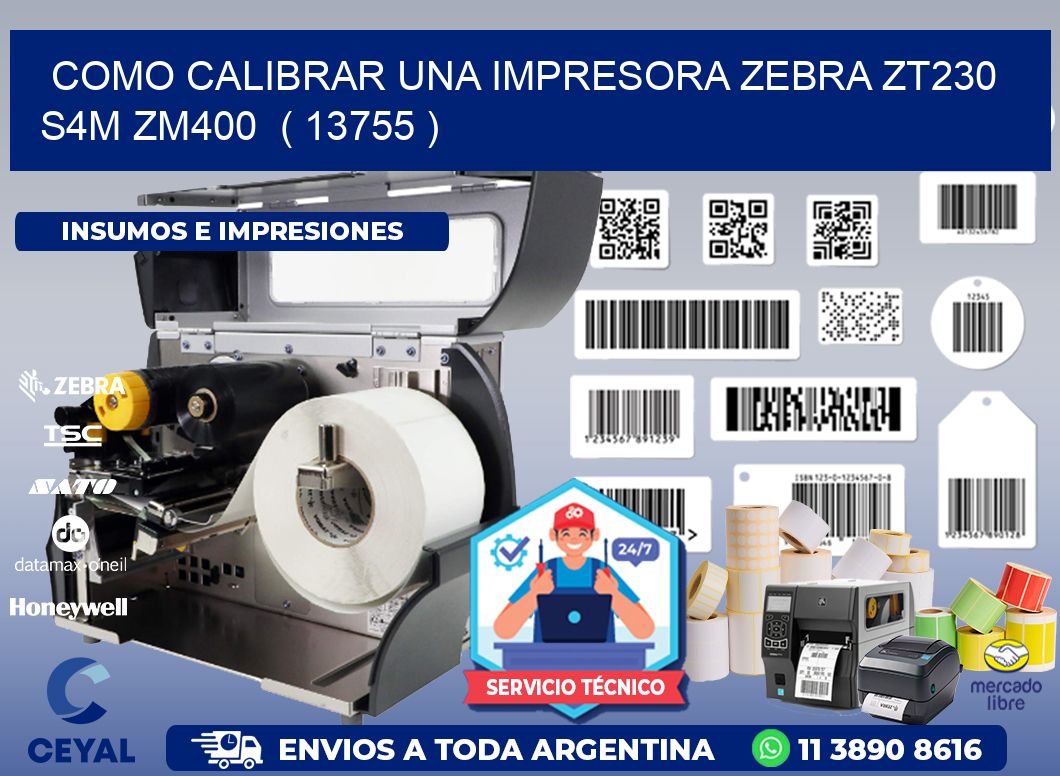 como calibrar una impresora zebra zt230 S4M ZM400  ( 13755 )