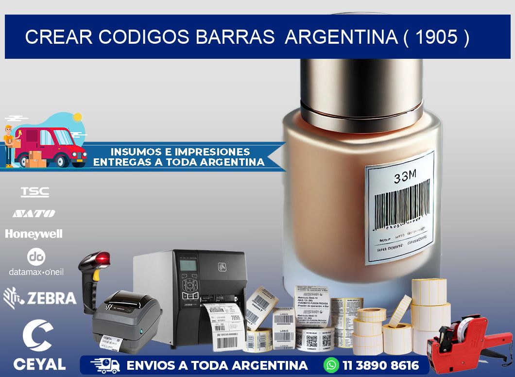 crear codigos barras  argentina ( 1905 )