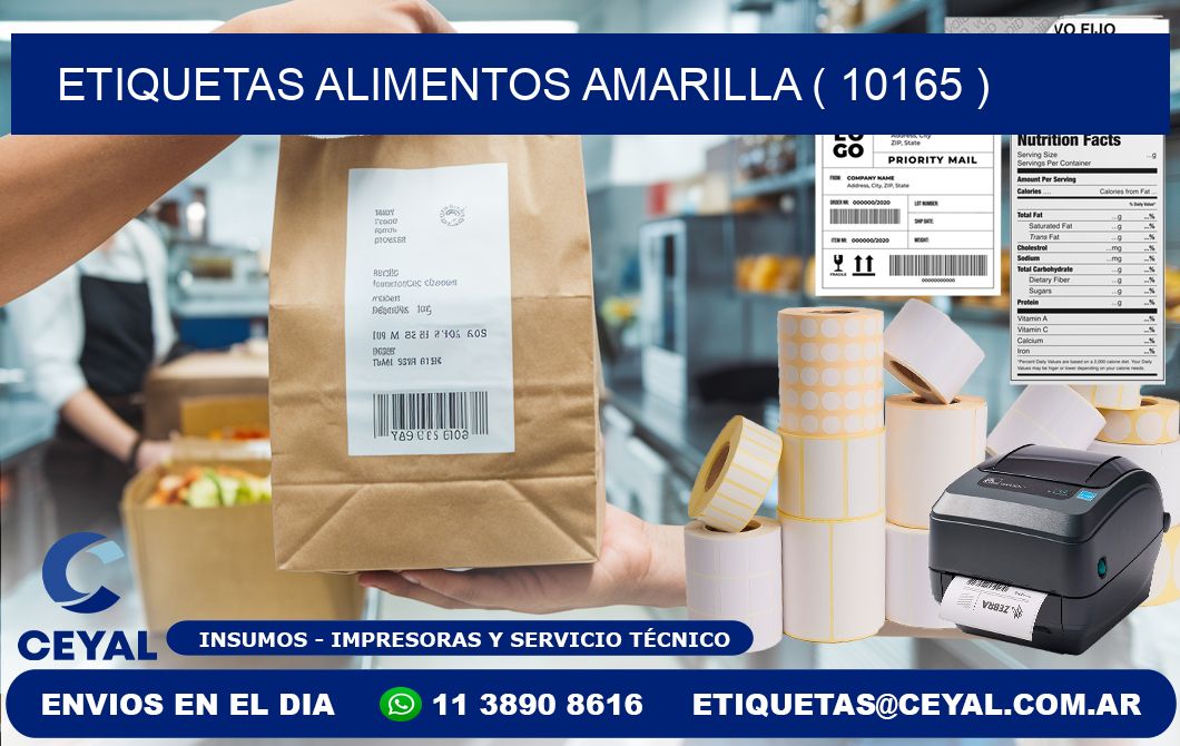 etiquetas alimentos amarilla ( 10165 )