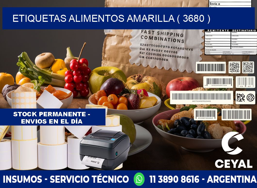 etiquetas alimentos amarilla ( 3680 )