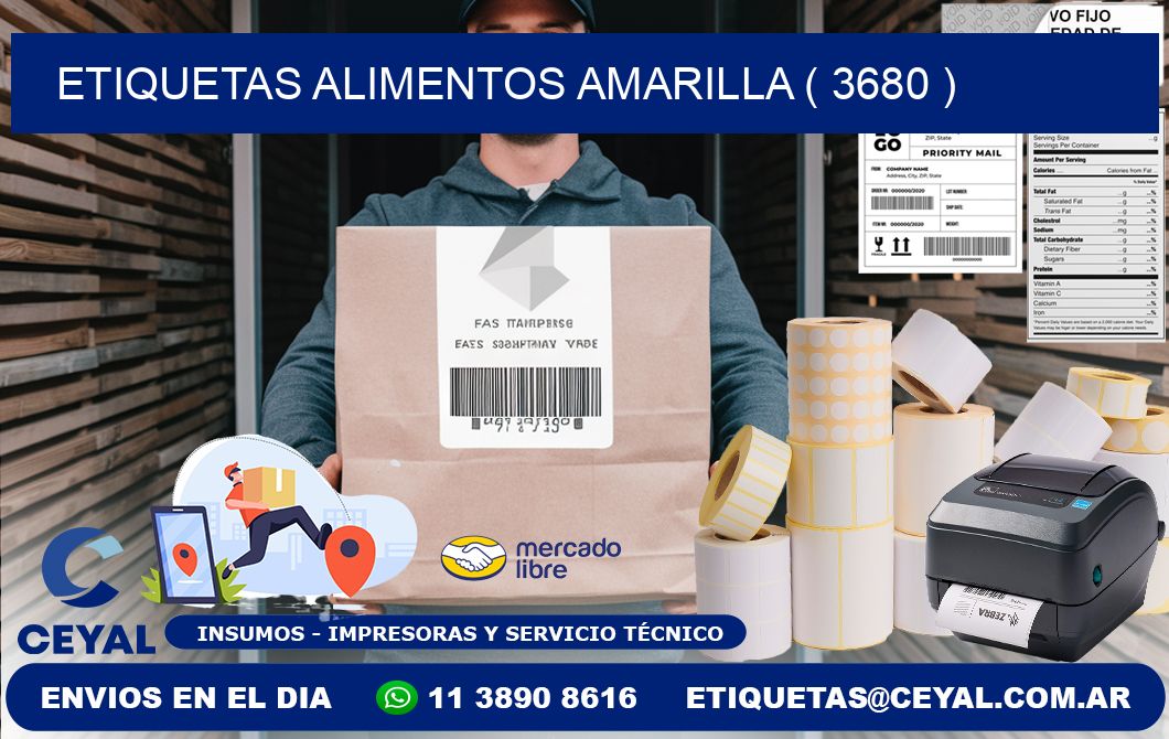 etiquetas alimentos amarilla ( 3680 )
