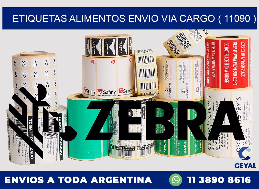 etiquetas alimentos envio via cargo ( 11090 )