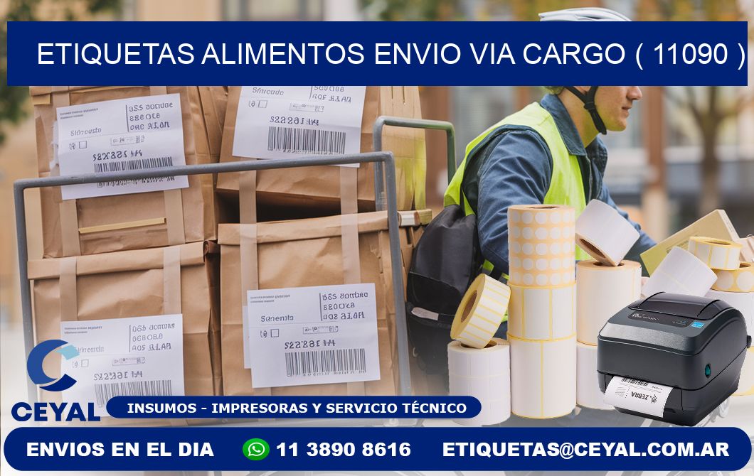 etiquetas alimentos envio via cargo ( 11090 )
