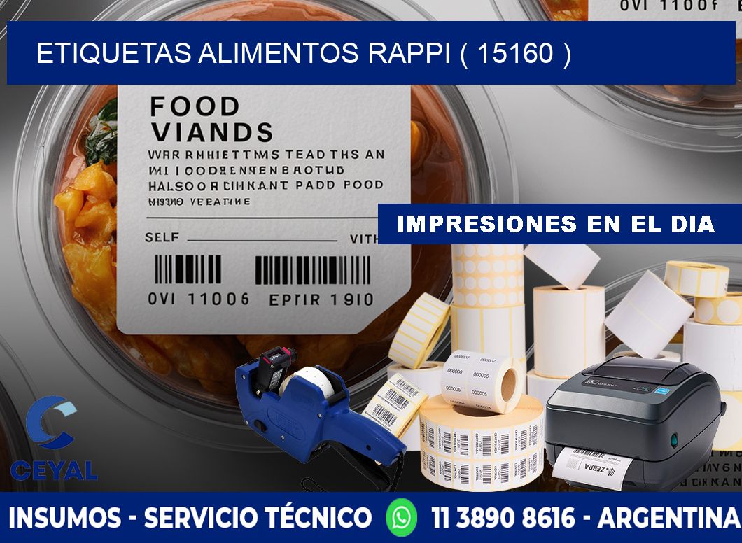 etiquetas alimentos rappi ( 15160 )