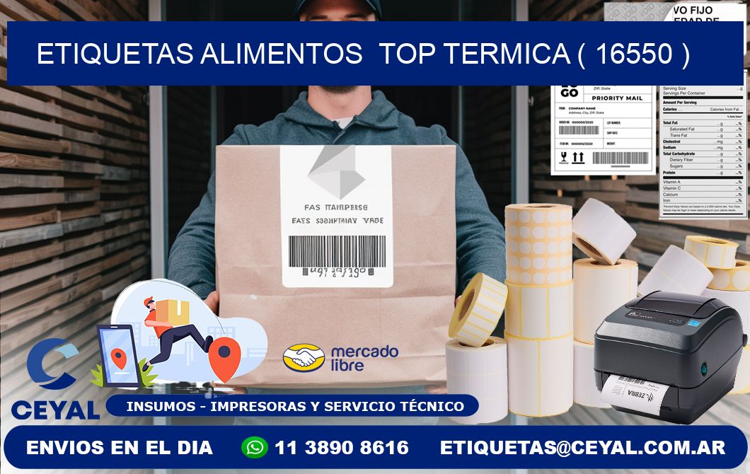 etiquetas alimentos  top termica ( 16550 )