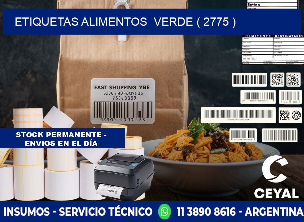 etiquetas alimentos verde ( 2775 )