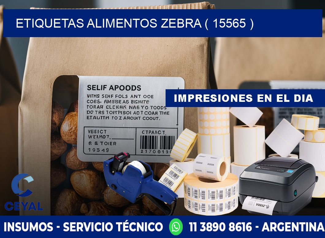 etiquetas alimentos zebra ( 15565 )
