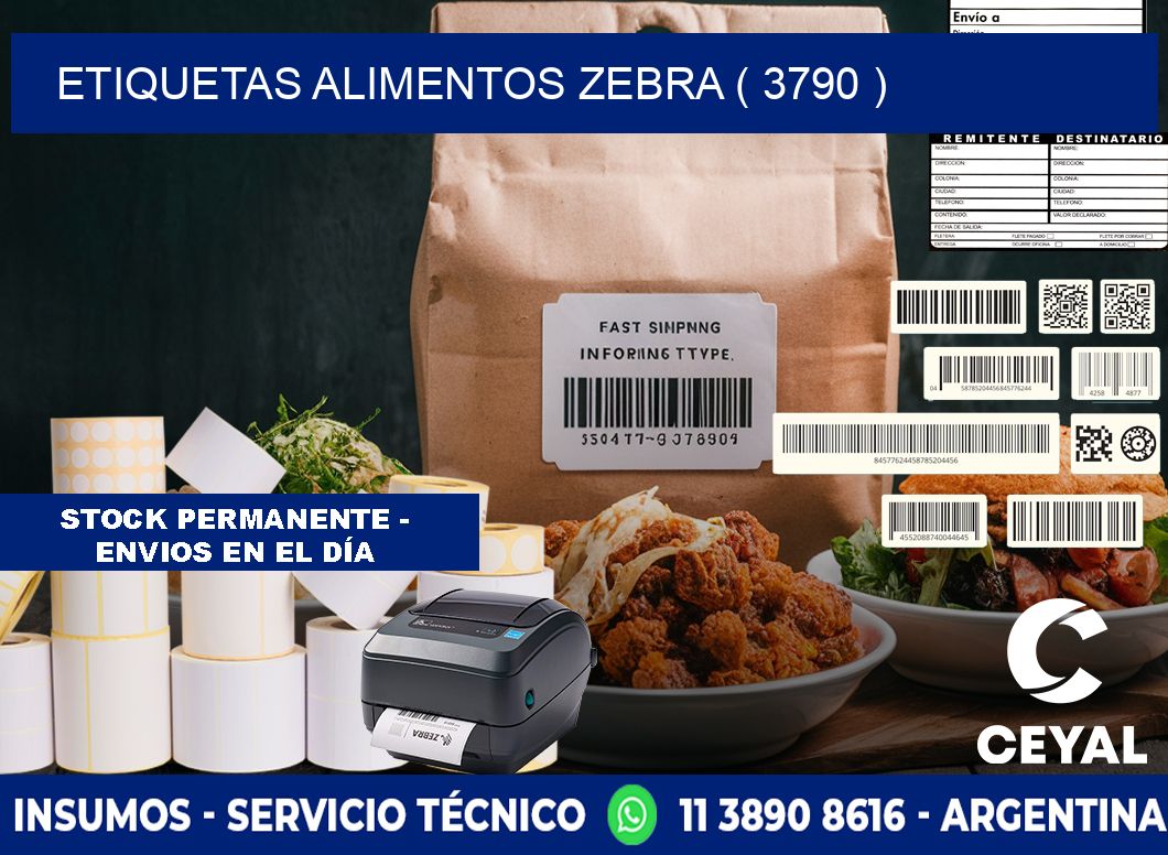 etiquetas alimentos zebra ( 3790 )