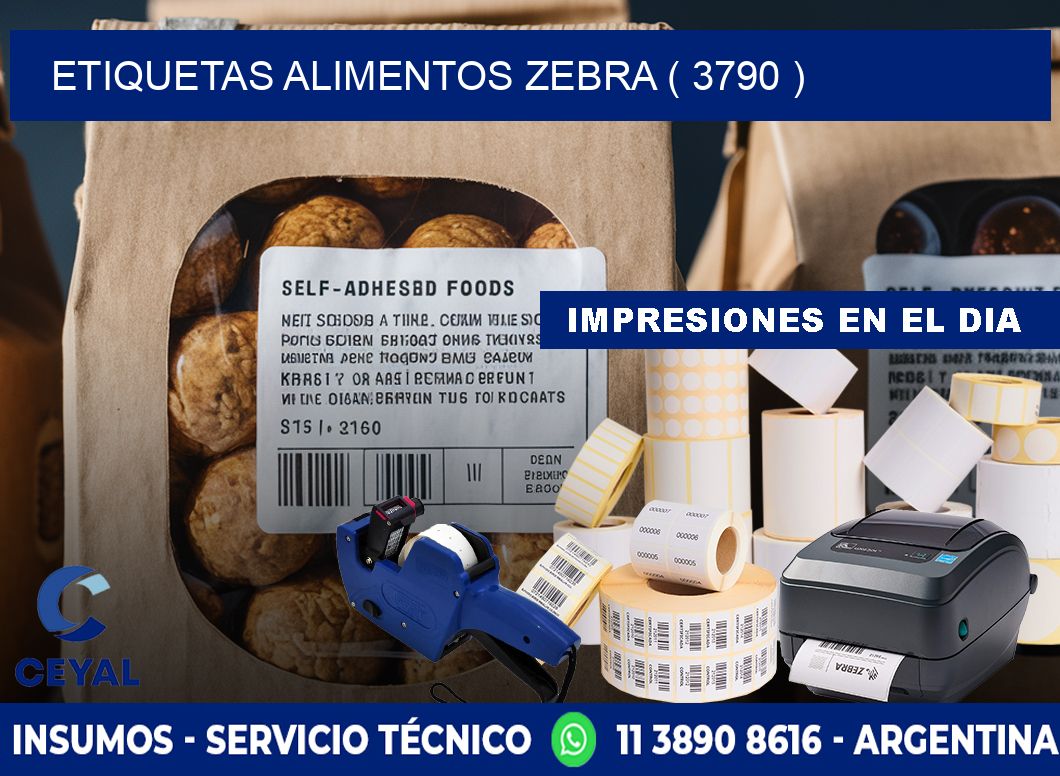 etiquetas alimentos zebra ( 3790 )