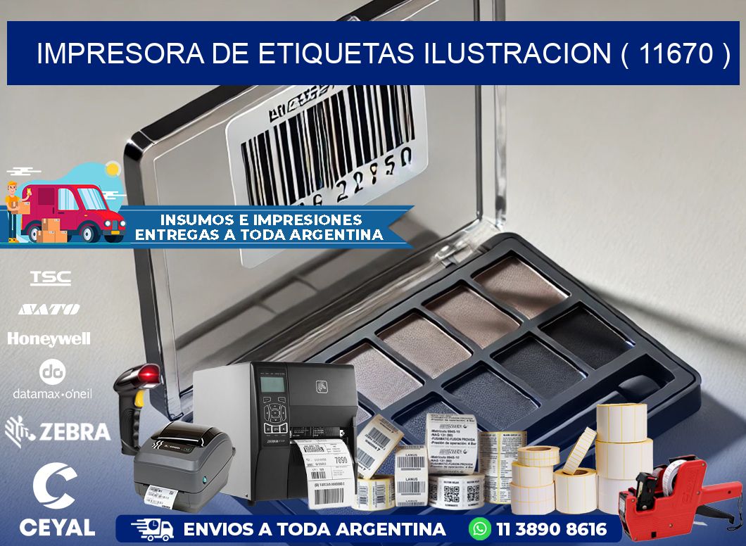 impresora de etiquetas ilustracion ( 11670 )