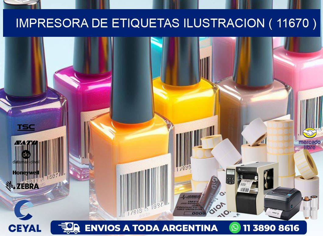impresora de etiquetas ilustracion ( 11670 )