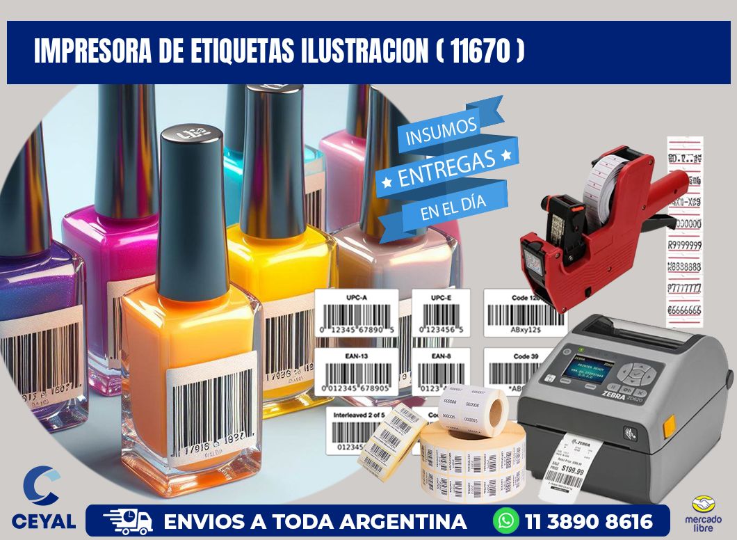 impresora de etiquetas ilustracion ( 11670 )
