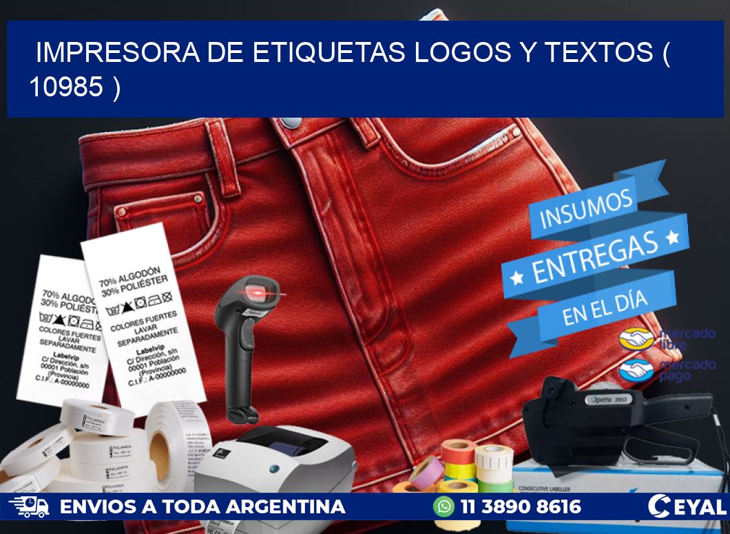 impresora de etiquetas logos y textos ( 10985 )