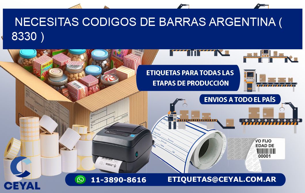 necesitas codigos de barras argentina ( 8330 )