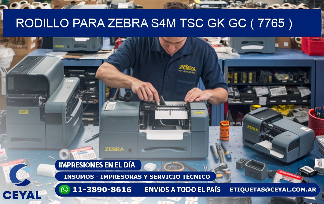 rodillo para zebra S4M TSC GK GC ( 7765 )