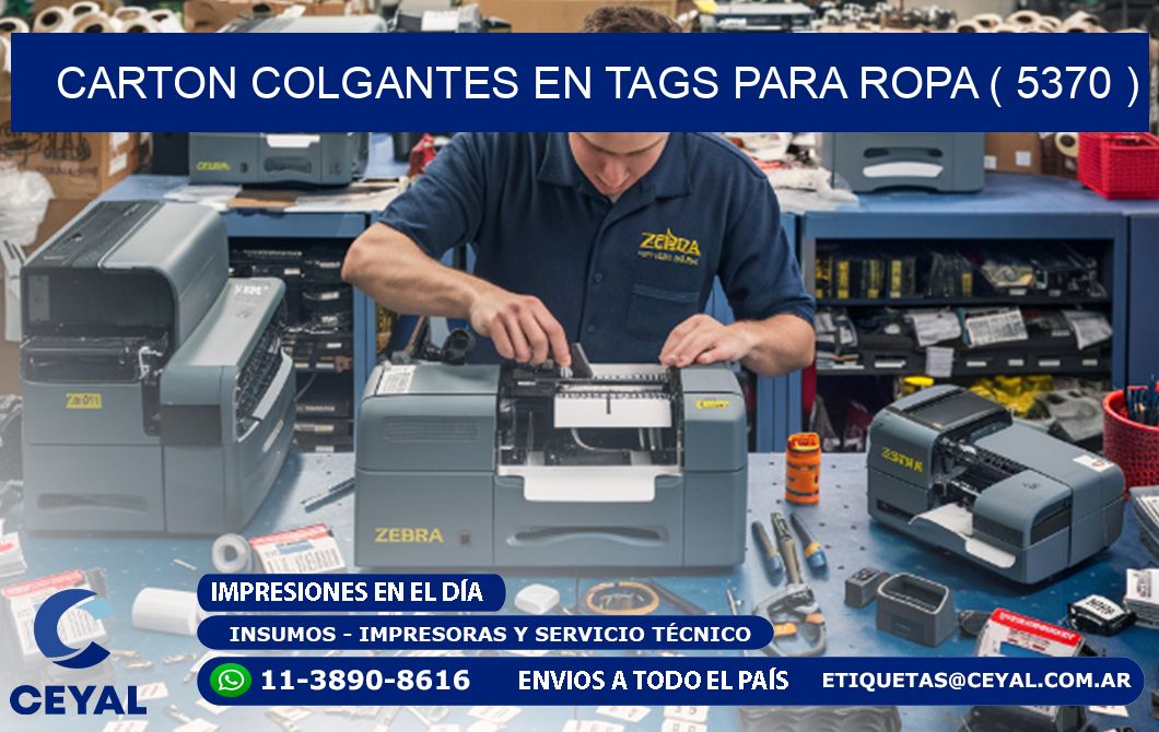 CARTON COLGANTES EN TAGS PARA ROPA ( 5370 )