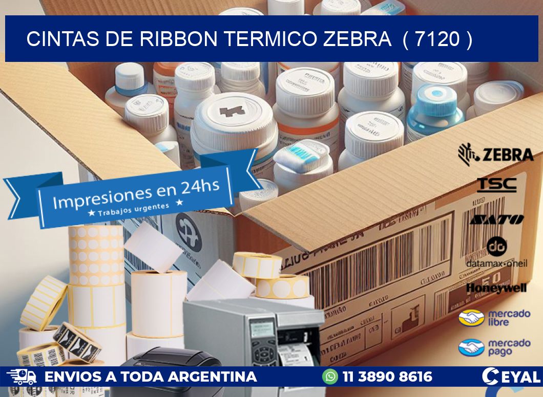 CINTAS DE RIBBON TERMICO ZEBRA  ( 7120 )