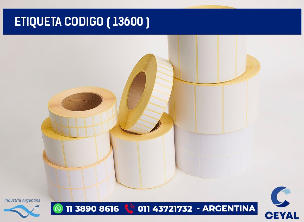 ETIQUETA CODIGO ( 13600 )