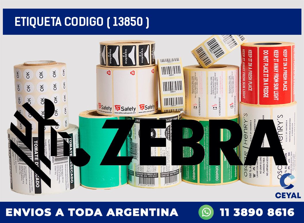 ETIQUETA CODIGO ( 13850 )
