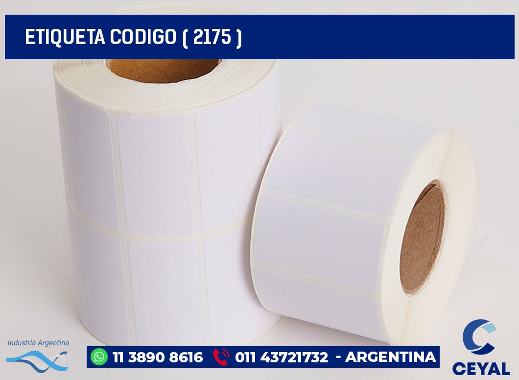 ETIQUETA CODIGO ( 2175 )