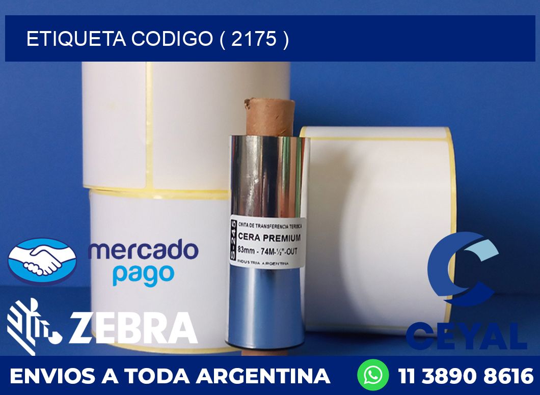 ETIQUETA CODIGO ( 2175 )