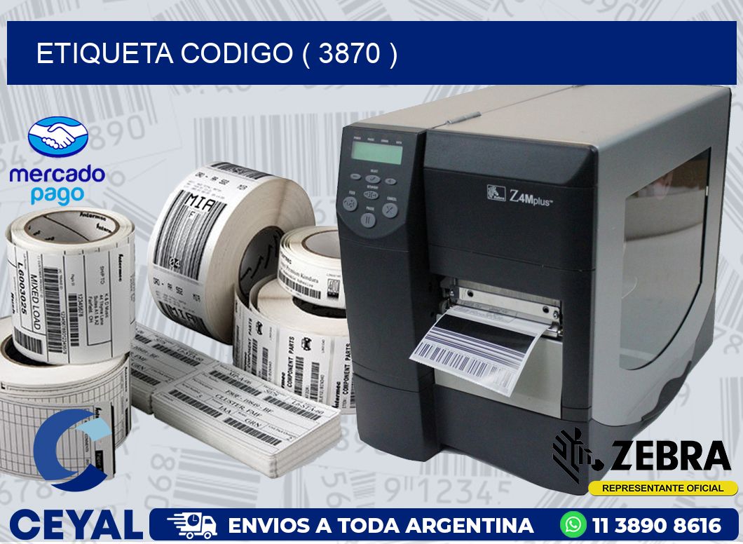 ETIQUETA CODIGO ( 3870 )