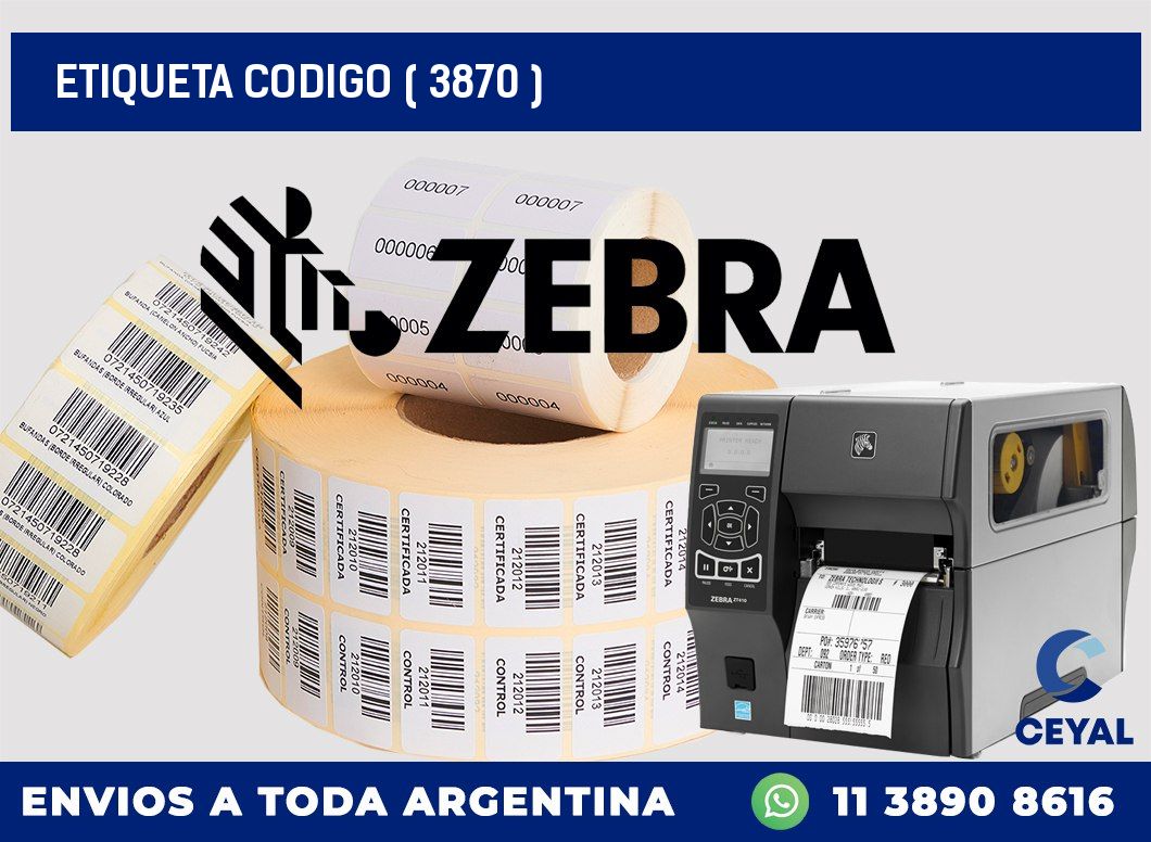 ETIQUETA CODIGO ( 3870 )
