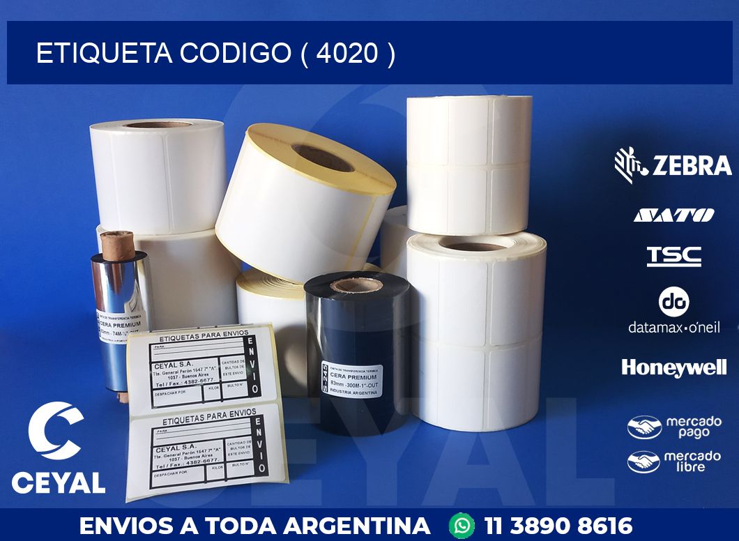 ETIQUETA CODIGO ( 4020 )