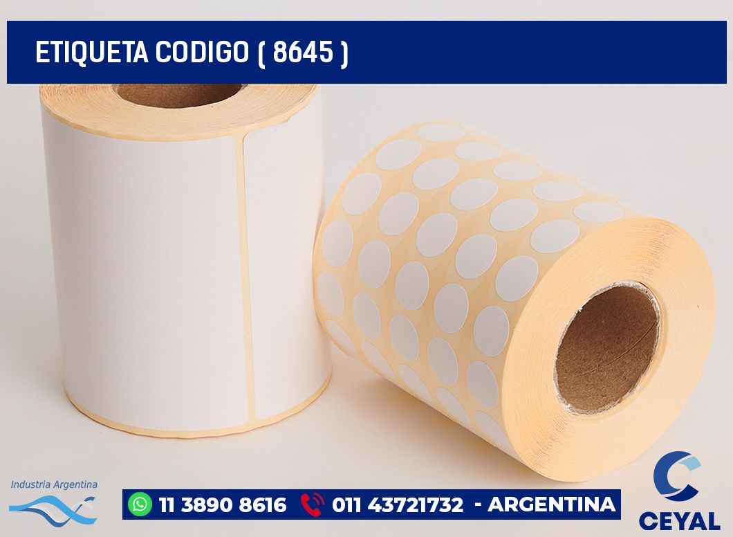 ETIQUETA CODIGO ( 8645 )