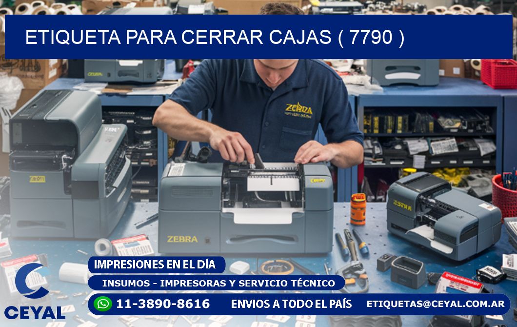 ETIQUETA PARA CERRAR CAJAS ( 7790 )