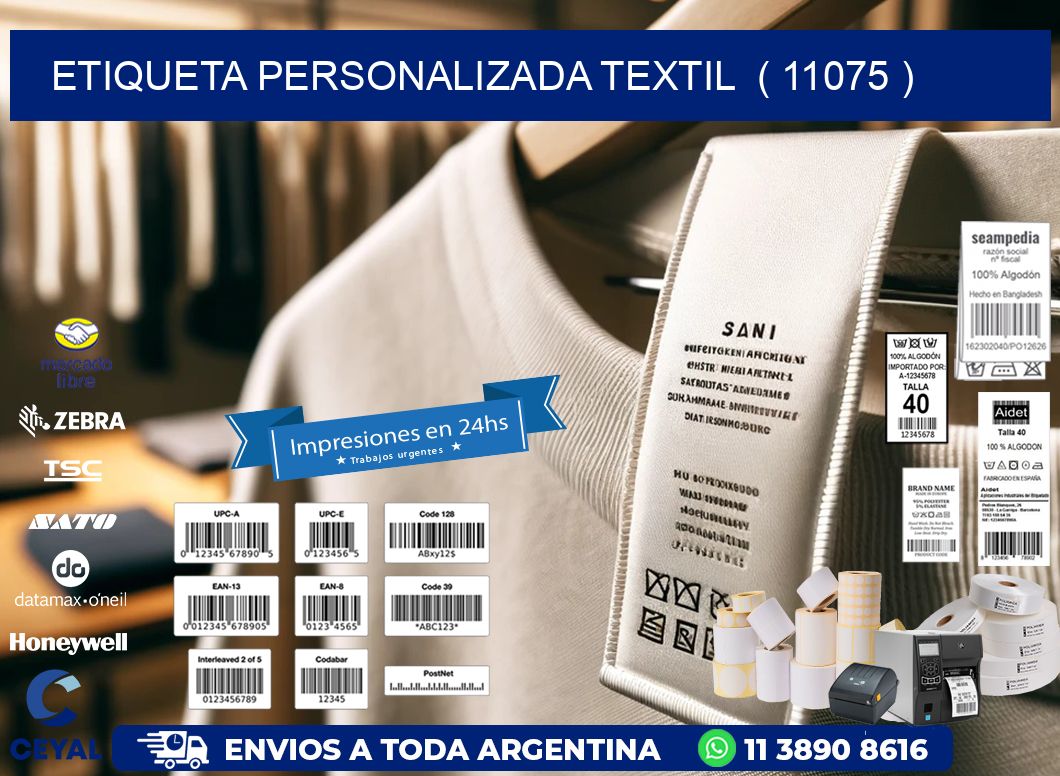 ETIQUETA PERSONALIZADA TEXTIL  ( 11075 )