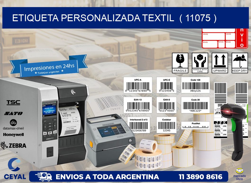 ETIQUETA PERSONALIZADA TEXTIL  ( 11075 )