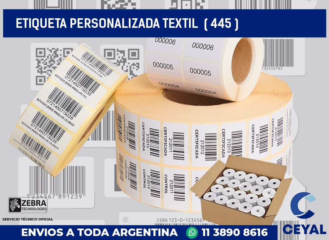 ETIQUETA PERSONALIZADA TEXTIL  ( 445 )