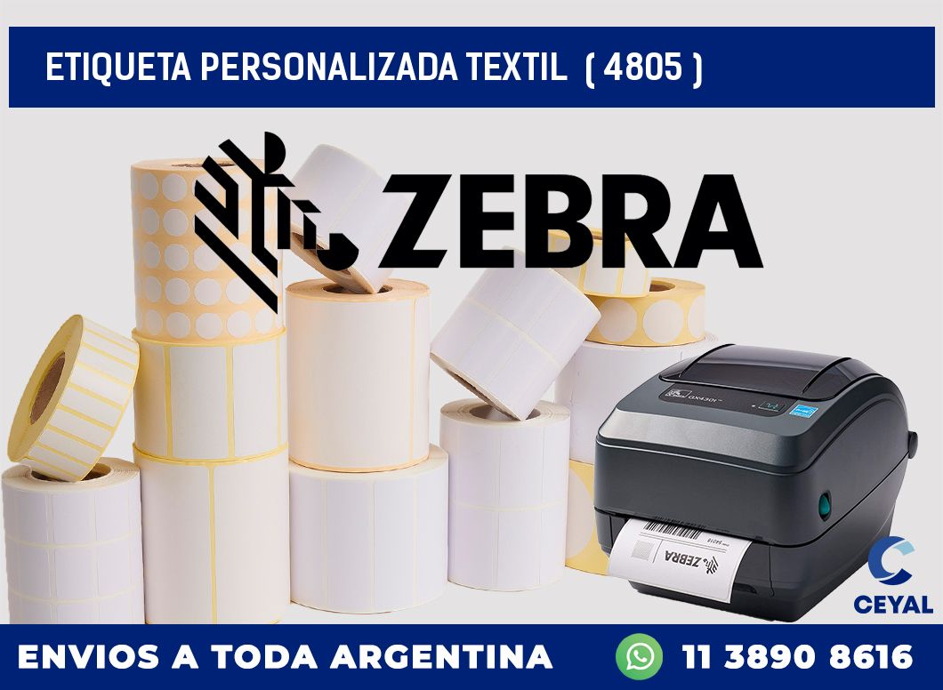 ETIQUETA PERSONALIZADA TEXTIL  ( 4805 )
