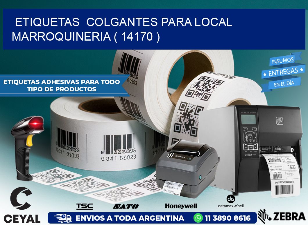 ETIQUETAS  COLGANTES PARA LOCAL MARROQUINERIA ( 14170 )