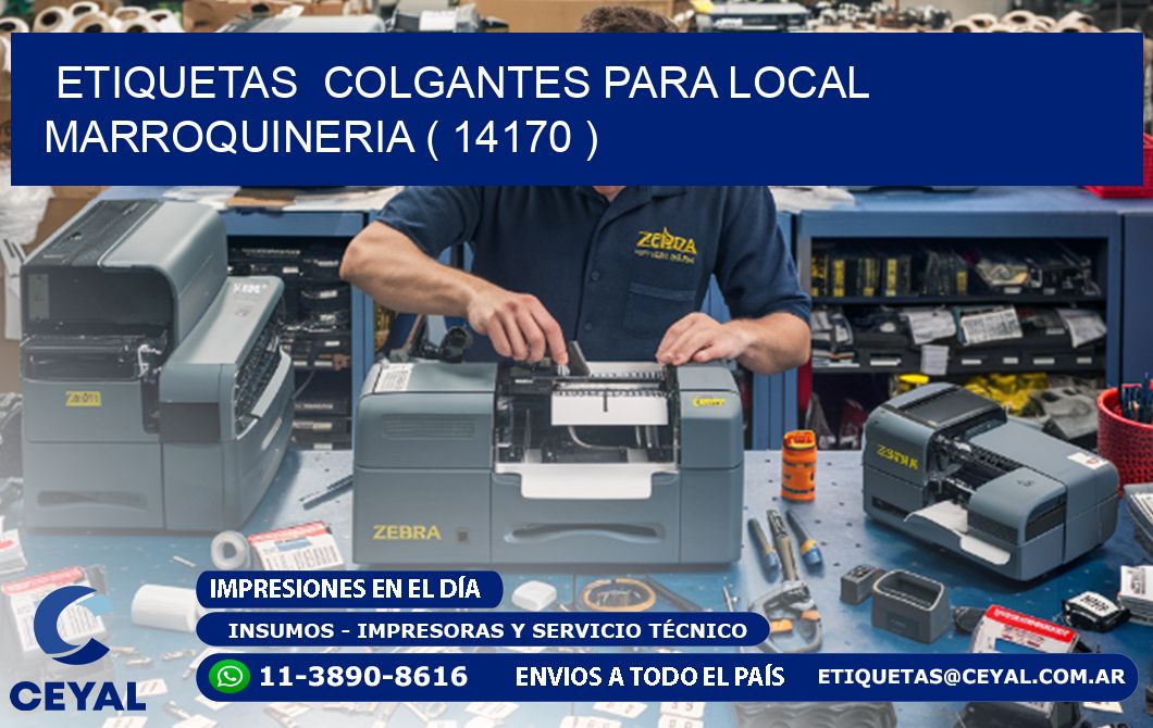 ETIQUETAS COLGANTES PARA LOCAL MARROQUINERIA ( 14170 )