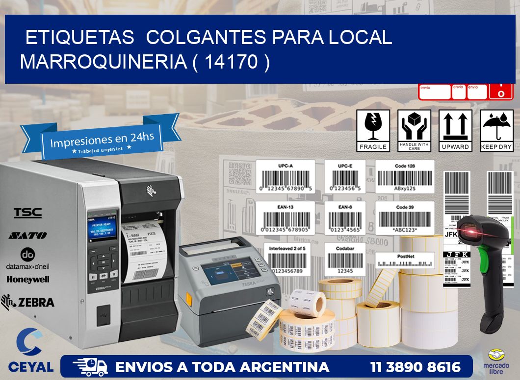 ETIQUETAS COLGANTES PARA LOCAL MARROQUINERIA ( 14170 )