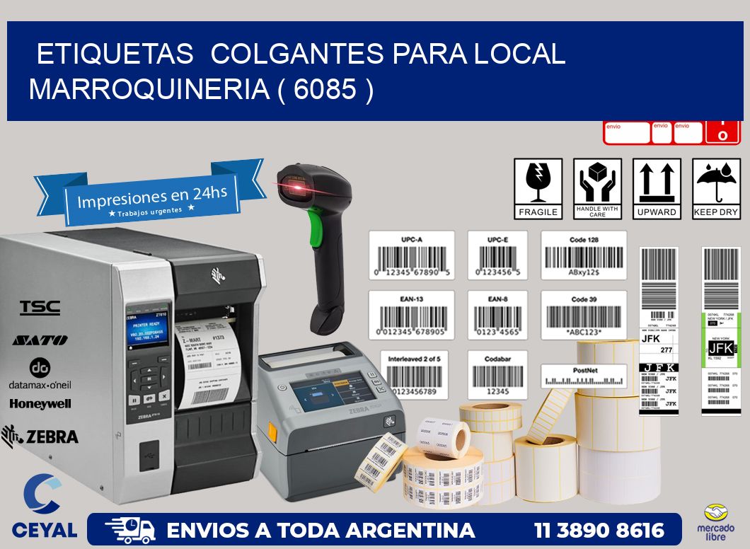 ETIQUETAS COLGANTES PARA LOCAL MARROQUINERIA ( 6085 )
