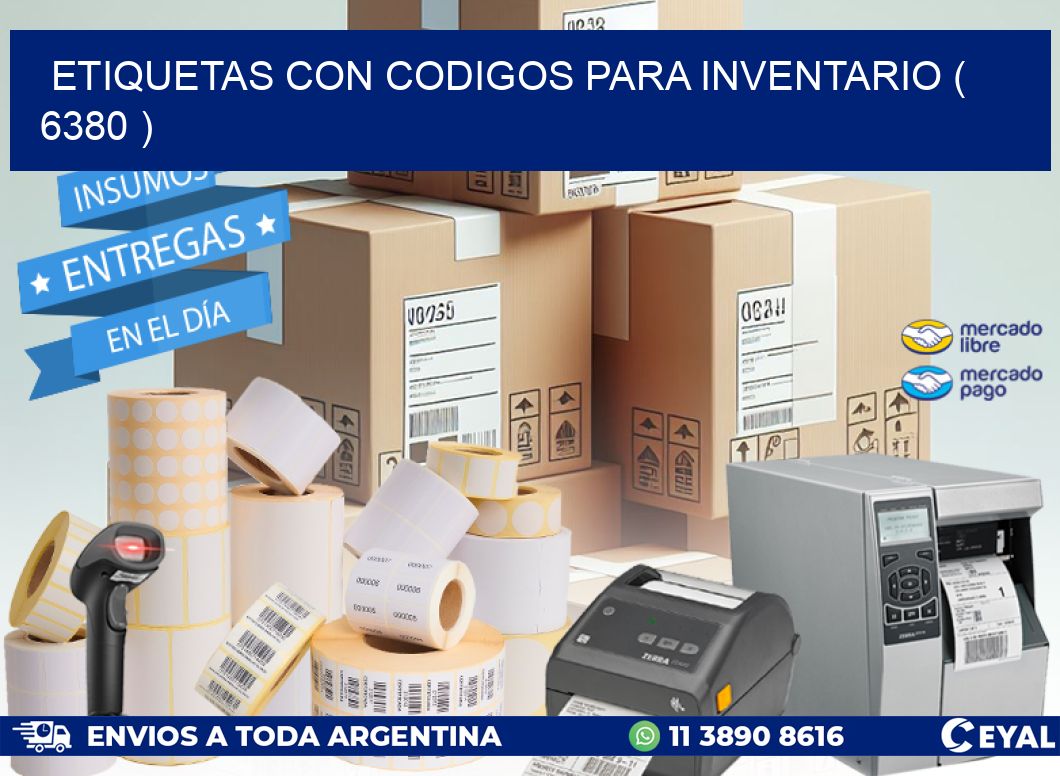 ETIQUETAS CON CODIGOS PARA INVENTARIO ( 6380 )