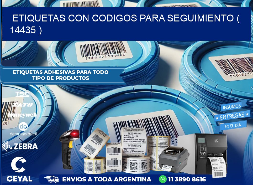 ETIQUETAS CON CODIGOS PARA SEGUIMIENTO ( 14435 )