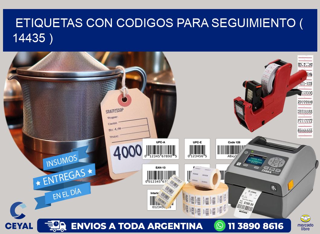 ETIQUETAS CON CODIGOS PARA SEGUIMIENTO ( 14435 )