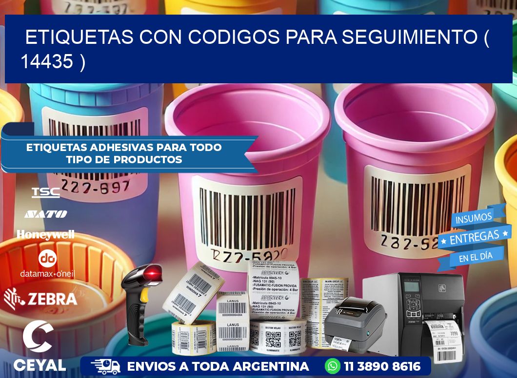 ETIQUETAS CON CODIGOS PARA SEGUIMIENTO ( 14435 )