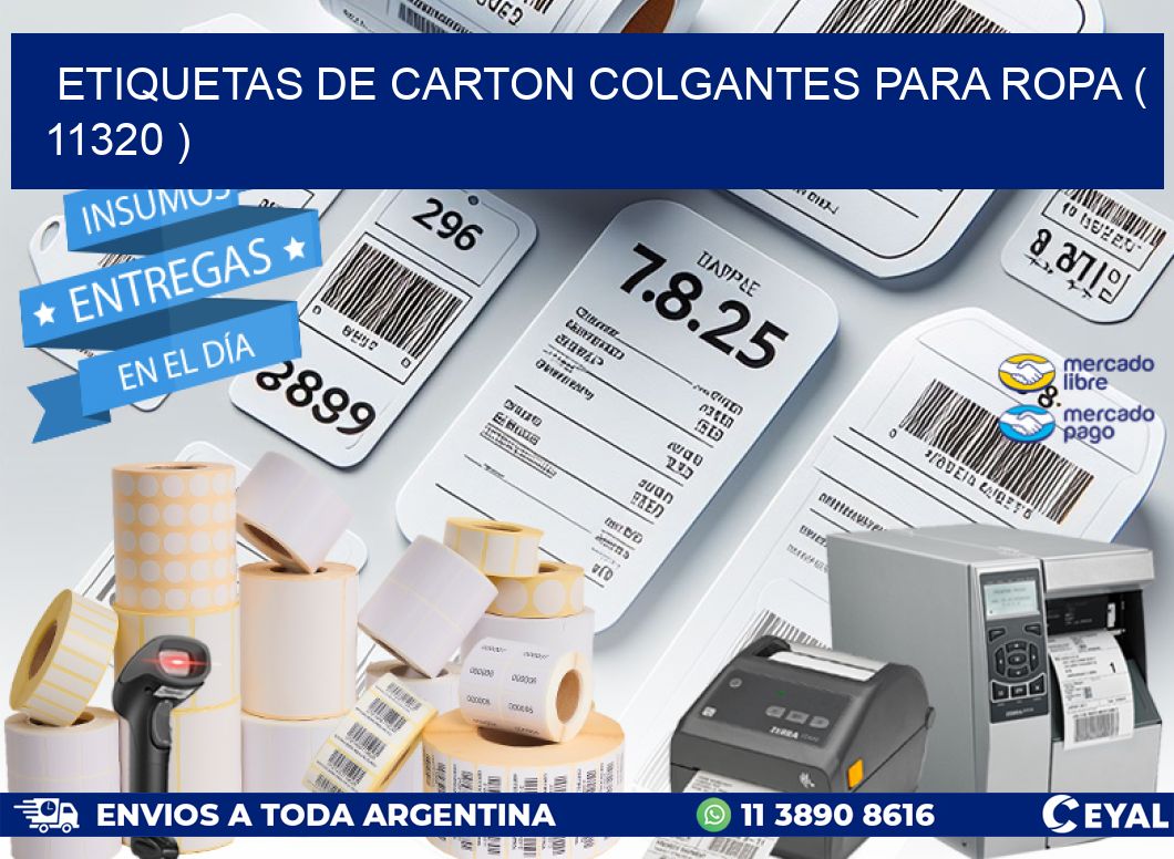 ETIQUETAS DE CARTON COLGANTES PARA ROPA ( 11320 )