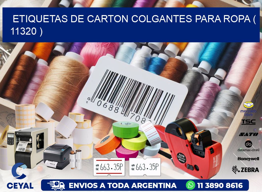 ETIQUETAS DE CARTON COLGANTES PARA ROPA ( 11320 )