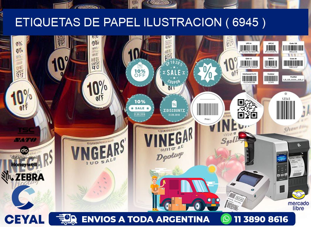 ETIQUETAS DE PAPEL ILUSTRACION ( 6945 )