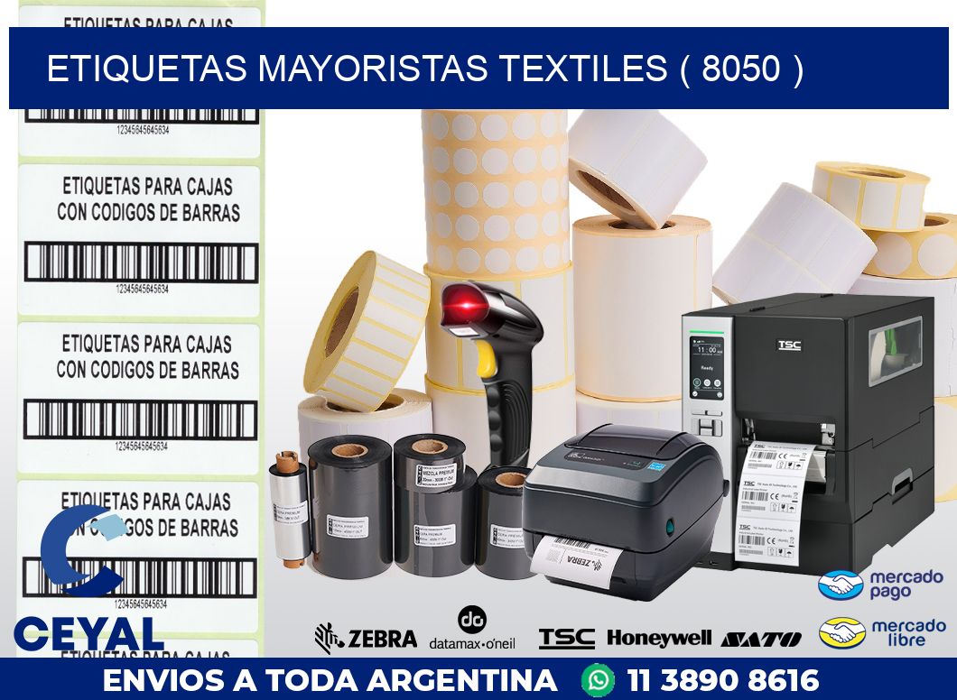 ETIQUETAS MAYORISTAS TEXTILES ( 8050 )