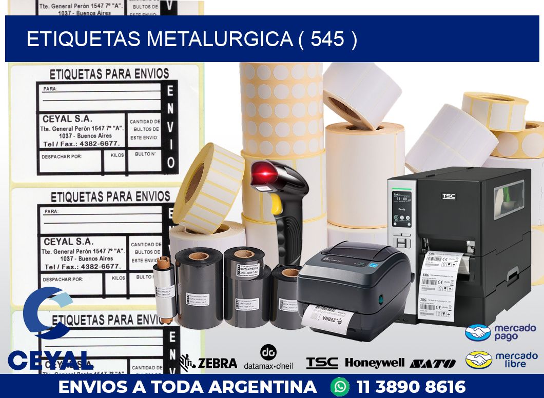 ETIQUETAS METALURGICA ( 545 )